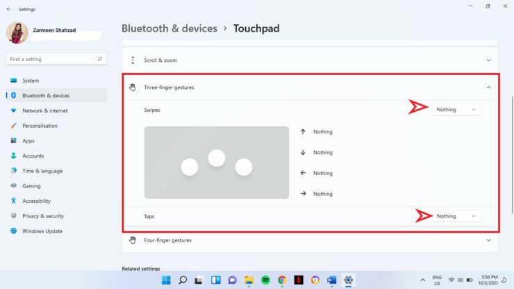 Disable Touchpad Gestures Windows 11