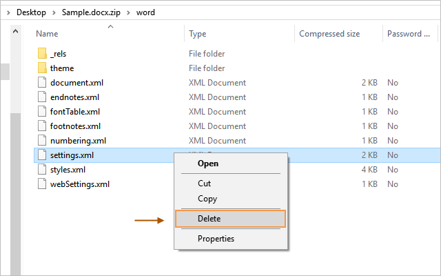 Delete restriction settings